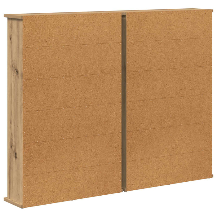 Dulap pentru CD-uri 2 buc. Stejar Artizanal 60 x 17 x 92 cm - WALTI WALTI