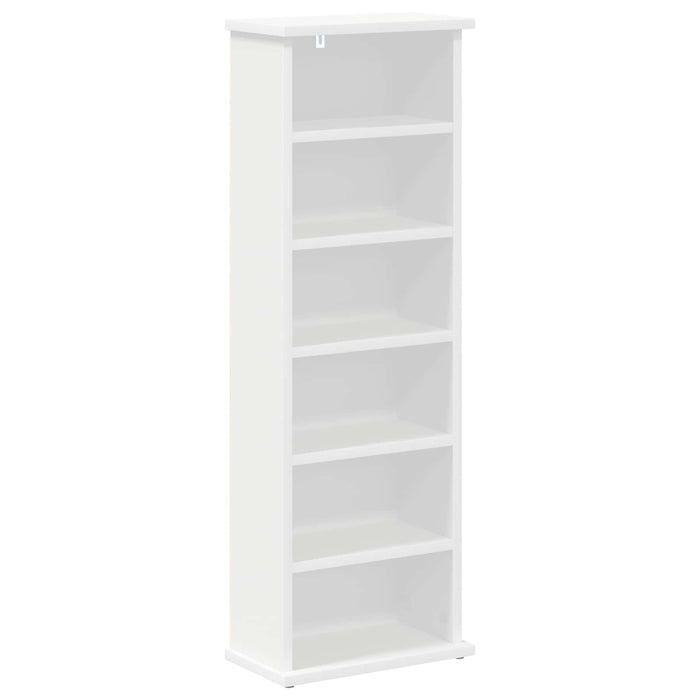 Dulap pentru CD-uri Alb 60 x 17 x 92 cm Lemn prelucrat WALTI
