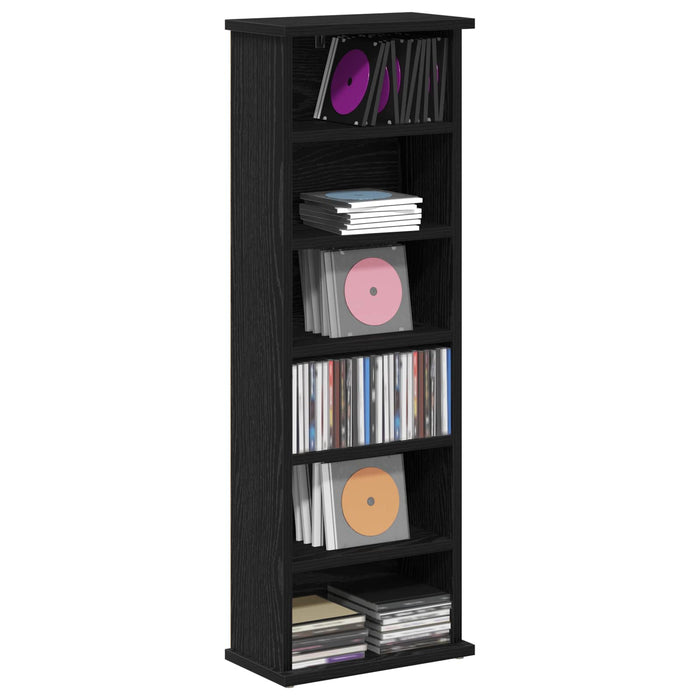 Dulap pentru CD-uri Stejar Negru 60 x 17 x 92 cm Lemn prelucrat WALTI