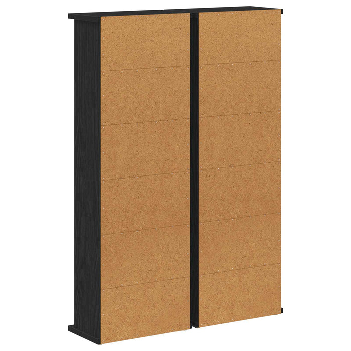 Dulap pentru CD-uri 2 buc. Stejar Negru 60 x 17 x 92 cm WALTI