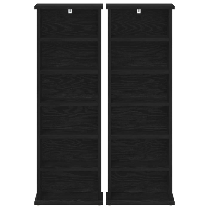 Dulap pentru CD-uri 2 buc. Stejar Negru 60 x 17 x 92 cm WALTI