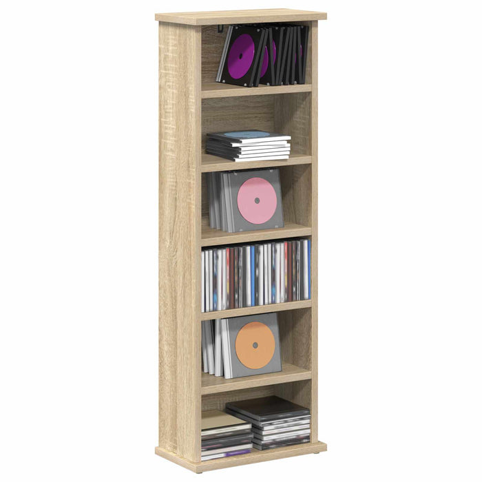 Dulap pentru CD-uri Stejar Sonoma 60 x 17 x 92 cm WALTI