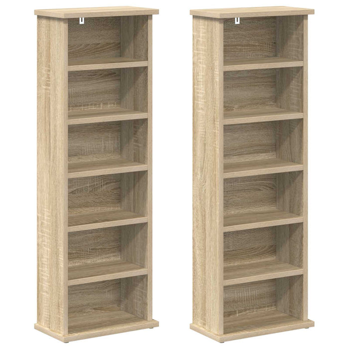 Dulap pentru CD-uri 2 buc. Stejar Sonoma 60 x 17 x 92 cm - WALTI WALTI