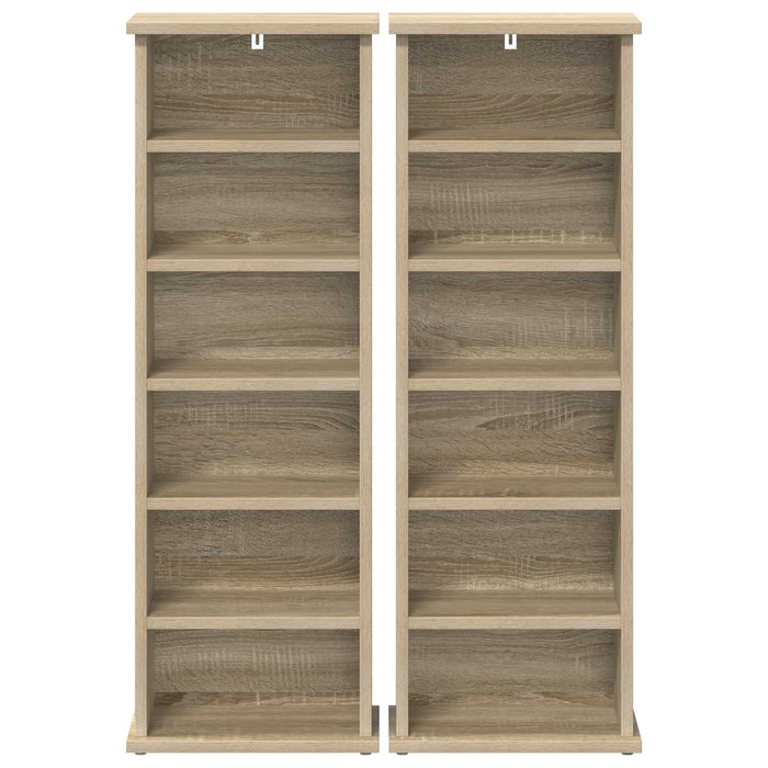 Dulap pentru CD-uri 2 buc. Stejar Sonoma 60 x 17 x 92 cm - WALTI WALTI