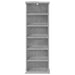 Dulap pentru CD-uri Gri Beton 60 x 17 x 92 cm Lemn prelucrat - WALTI WALTI