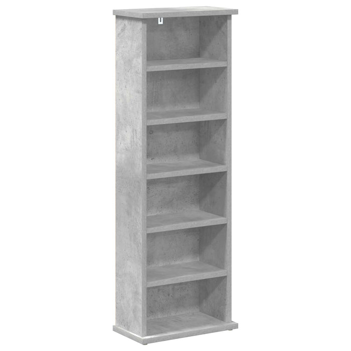 Dulap pentru CD-uri 2 buc. Gri Beton 60 x 17 x 92 cm WALTI