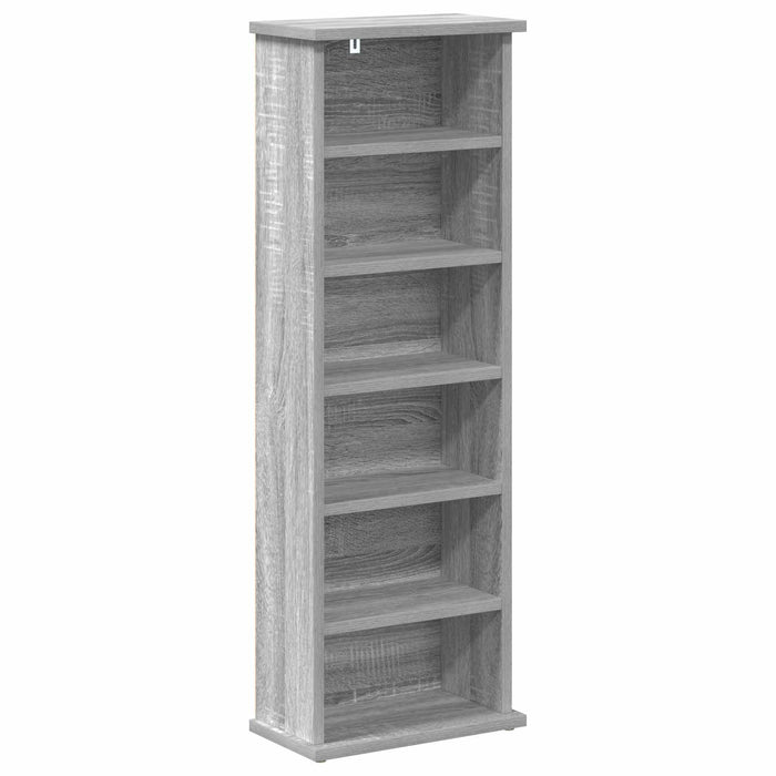 Dulap pentru CD-uri Sonoma gri 60 x 17 x 92 cm Lemn prelucrat - WALTI WALTI