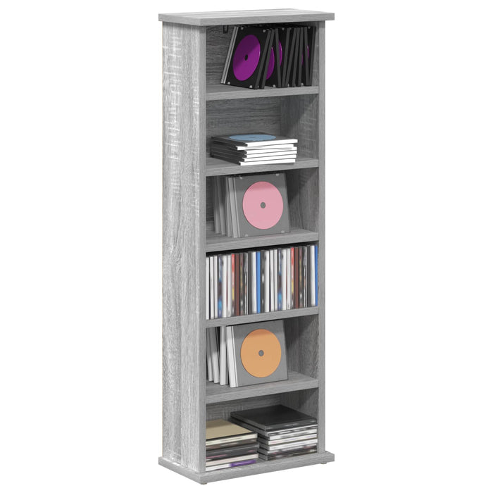 Dulap pentru CD-uri Sonoma gri 60 x 17 x 92 cm Lemn prelucrat - WALTI WALTI