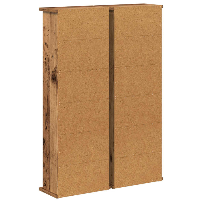 Dulap pentru CD-uri 2 buc. Lemn vechi 60 x 17 x 92 cm WALTI