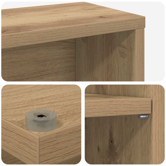 Dulap pentru CD-uri Stejar Artizanal 60 x 17 x 92 cm WALTI