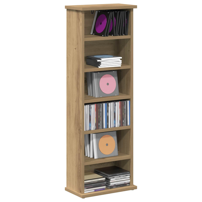 Dulap pentru CD-uri Stejar Artizanal 60 x 17 x 92 cm WALTI
