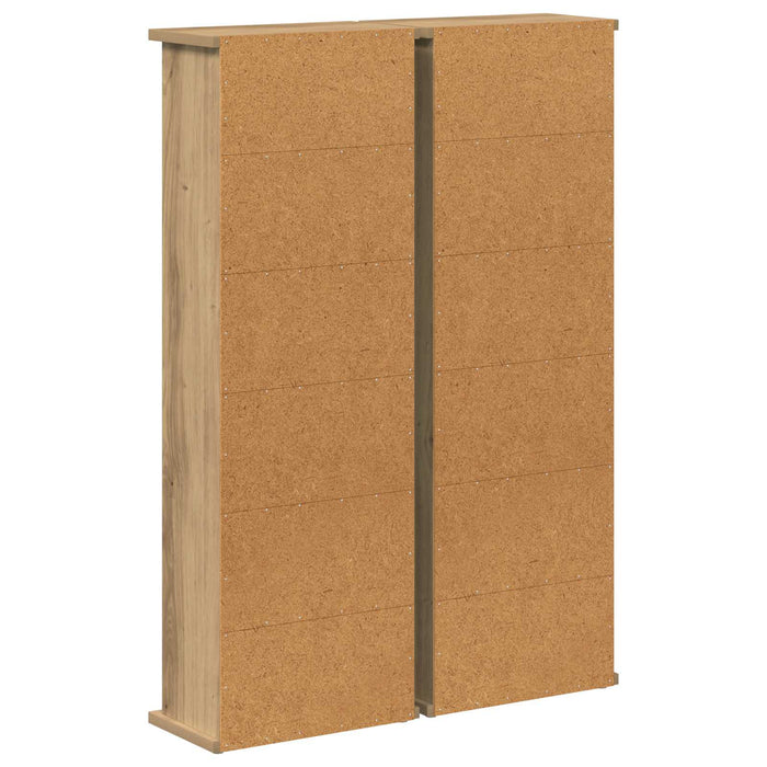 Dulap pentru CD-uri 2 buc. Stejar Artizanal 60 x 17 x 92 cm WALTI