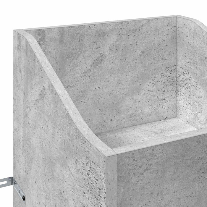 Dulap pentru discuri de vinil Gri Beton 36 x 36 x 95,5 cm WALTI