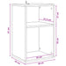 Dulap pentru discuri de vinil Stejar Artizanal 38 x 33 x 61 cm - WALTI WALTI