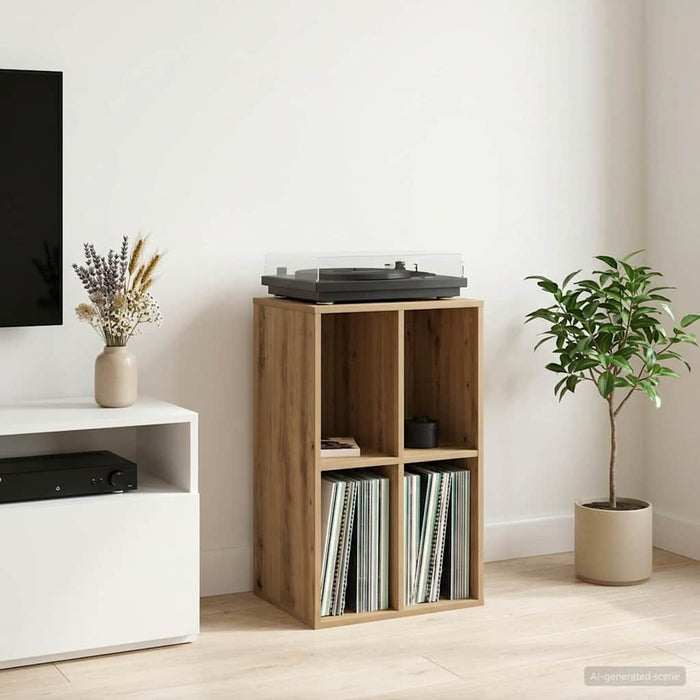 Dulap pentru discuri de vinil Stejar Artizanal Lemn prelucrat WALTI