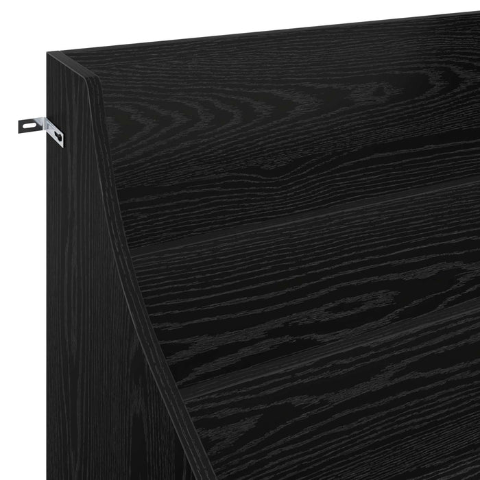 Shelve media Stejar Negru 70,5 x 46 x 112 cm Lemn prelucrat - WALTI WALTI