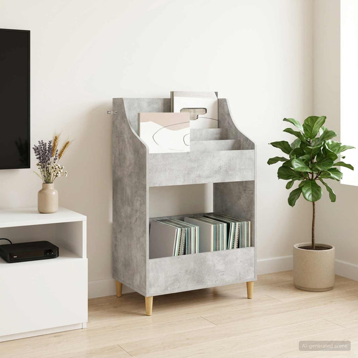 Shelve media Gri Beton 70,5 x 46 x 112 cm Lemn prelucrat - WALTI WALTI