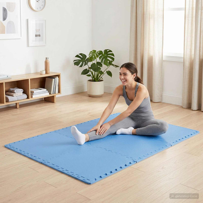 Covorase 40 pcs albastru 14,4 m² Spumă EVA WALTI