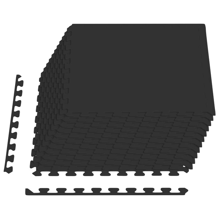 Covorase 12 pcs Negru 4,32 m² Spumă EVA WALTI