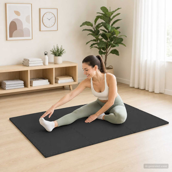 Covorase 24 pcs Negru 8,64 m² Spumă EVA WALTI