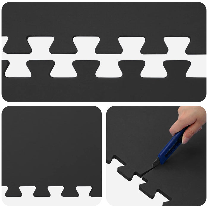 Covorase 40 pcs Negru 14,4 m² Spumă EVA WALTI
