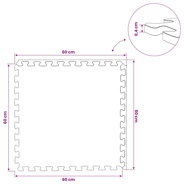 Covorase 40 pcs albastru 14,4 m² Spumă EVA - WALTI WALTI