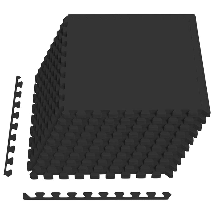 Covorase 50 pcs Negru 18 m² Spumă EVA WALTI