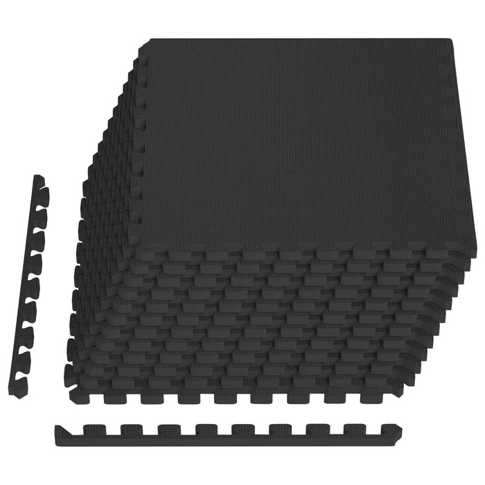 Covorase 12 pcs Negru 4,32 m² Spumă EVA WALTI