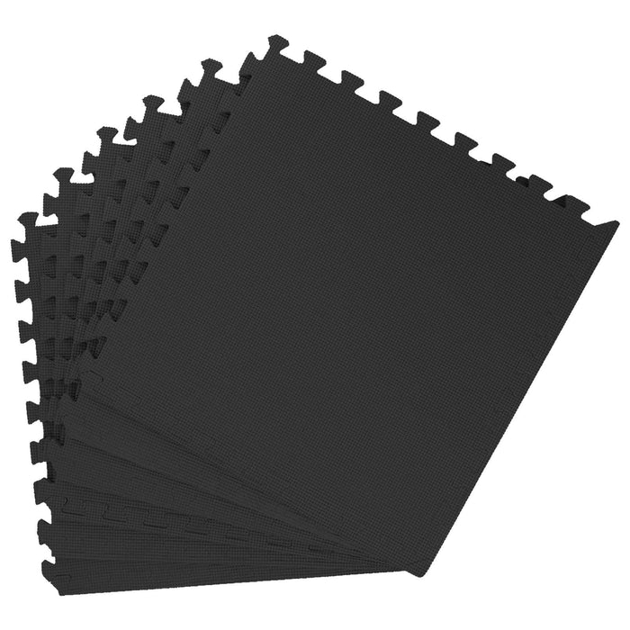 Covorase 12 pcs Negru 4,32 m² Spumă EVA WALTI