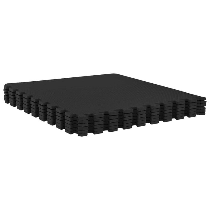 Covorase 12 pcs Negru 4,32 m² Spumă EVA WALTI