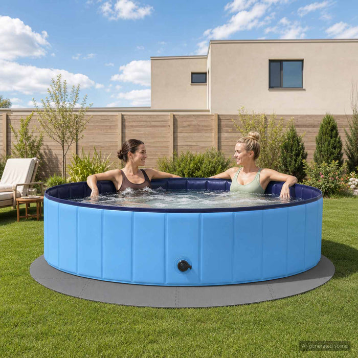 Covor de bazin pentru piscină 16 buc. Ø 235 cm Rotund Spumă EVA - WALTI WALTI