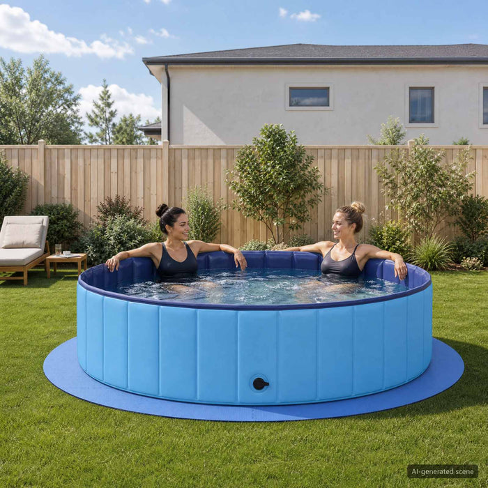 Covor de bazin pentru piscină 16 buc. Ø 235 cm Rotund Spumă EVA - WALTI WALTI