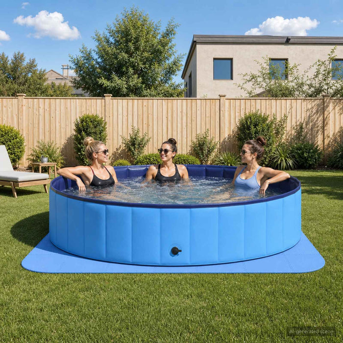 Covor de bazin pentru piscină 49 buc. Ø 408 cm Rotund Spumă EVA - WALTI WALTI