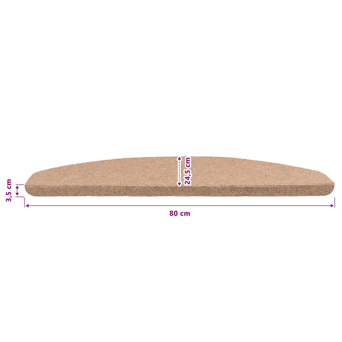 Mochete autocolante pentru scară 15 pcs Bej 80 x 28 x 3,5 cm - WALTI WALTI