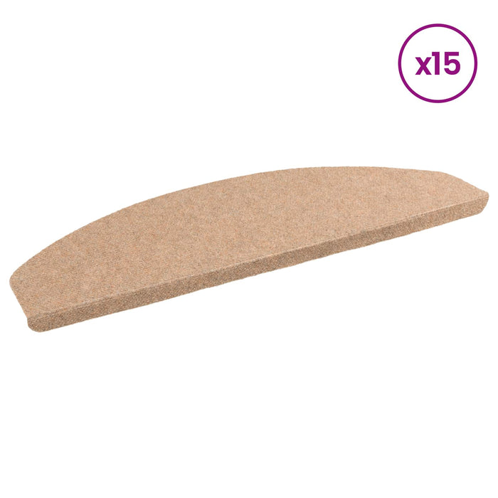Mochete autocolante pentru scară 15 pcs Bej 80 x 28 x 3,5 cm - WALTI WALTI
