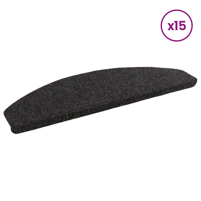 Mochete autocolante pentru scară 15 pcs Negru 80 x 28 x 3,5 cm - WALTI WALTI