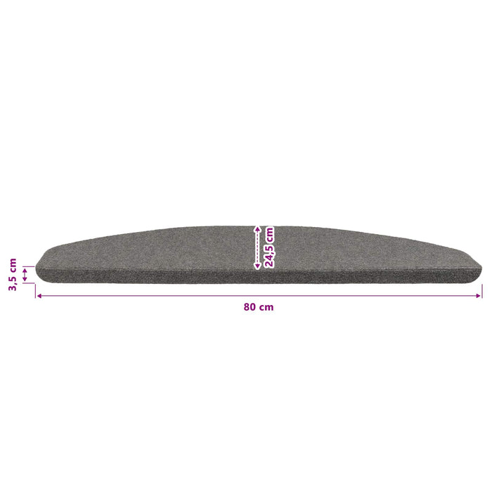Mochete autocolante pentru scară 15 pcs Gri 80 x 28 x 3,5 cm - WALTI WALTI