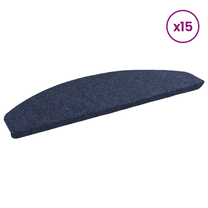 Mochete autocolante pentru scară Semicircular 15 pcs albastru - WALTI WALTI