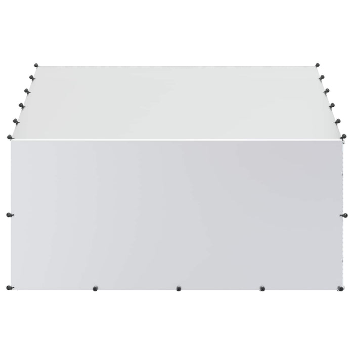 Cot pentru pui cu acoperiș Argintiu 200 x 200 x 150 cm WALTI