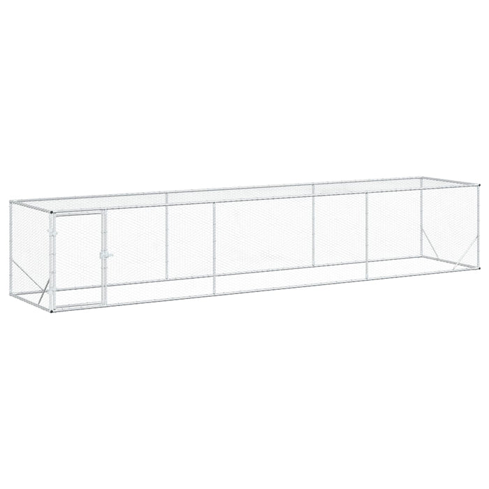 Cort pentru Găini Argintiu 500 x 100 x 100 cm Oțel Galvanizat WALTI