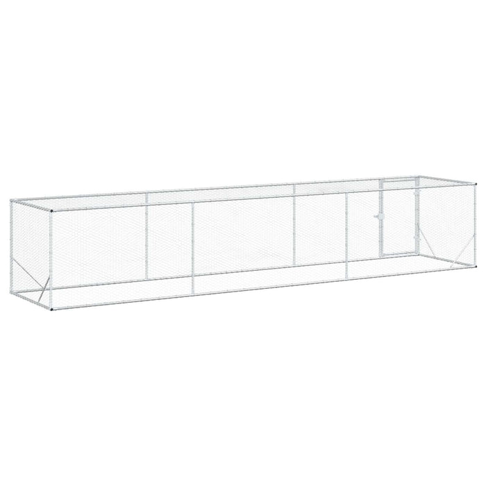 Cort pentru Găini Argintiu 500 x 100 x 100 cm Oțel Galvanizat WALTI