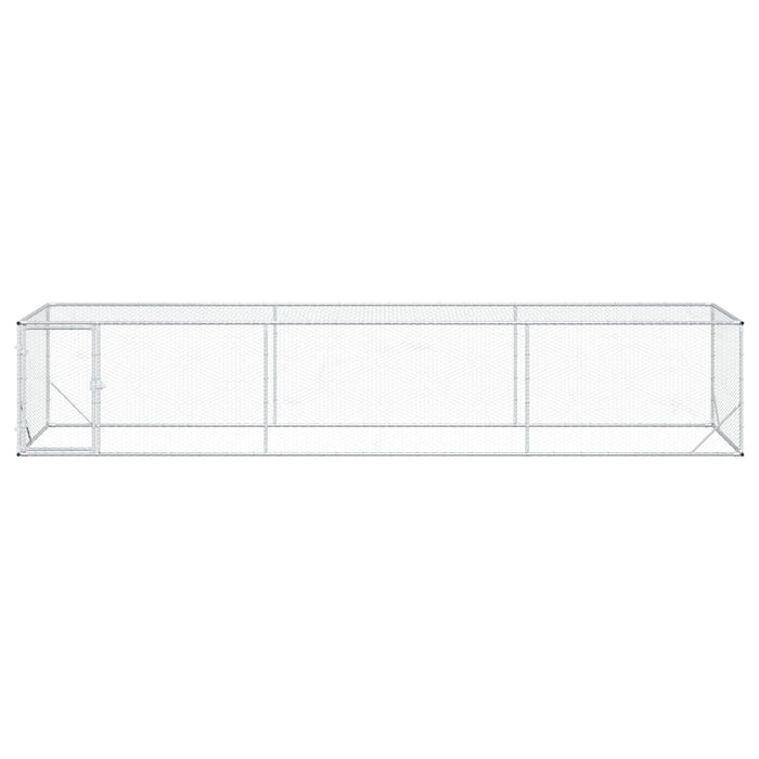 Cort pentru Găini Argintiu 500 x 100 x 100 cm Oțel Galvanizat WALTI