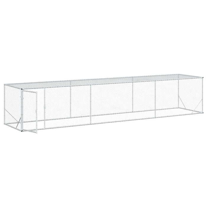 Cort pentru Găini Argintiu 500 x 100 x 100 cm Oțel Galvanizat WALTI