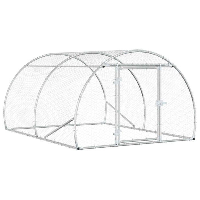 Căsuță pentru pui Argintiu 200 x 150 x 100 cm Oțel Galvanizat WALTI
