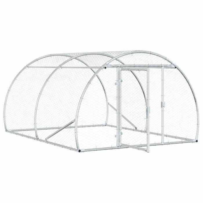 Căsuță pentru pui Argintiu 200 x 150 x 100 cm Oțel Galvanizat WALTI
