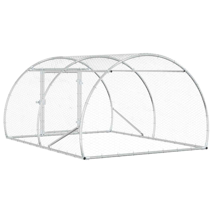 Căsuță pentru pui Argintiu 200 x 150 x 100 cm Oțel Galvanizat WALTI