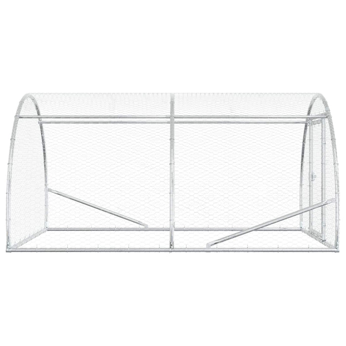 Căsuță pentru pui Argintiu 200 x 150 x 100 cm Oțel Galvanizat WALTI