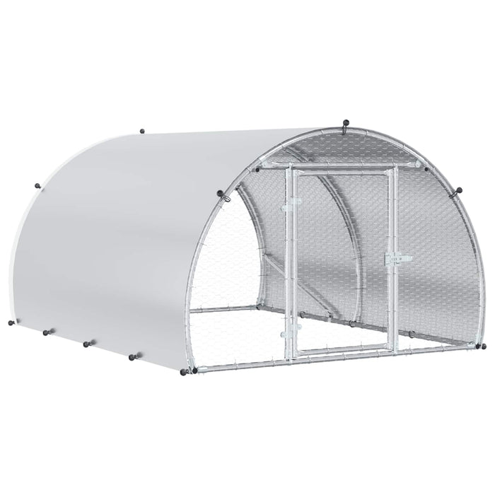 Căsuță pentru pui Argintiu 200 x 150 x 100 cm Oțel Galvanizat WALTI
