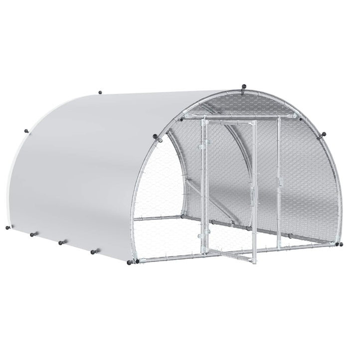 Căsuță pentru pui Argintiu 200 x 150 x 100 cm Oțel Galvanizat WALTI