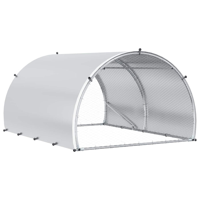 Căsuță pentru pui Argintiu 200 x 150 x 100 cm Oțel Galvanizat WALTI